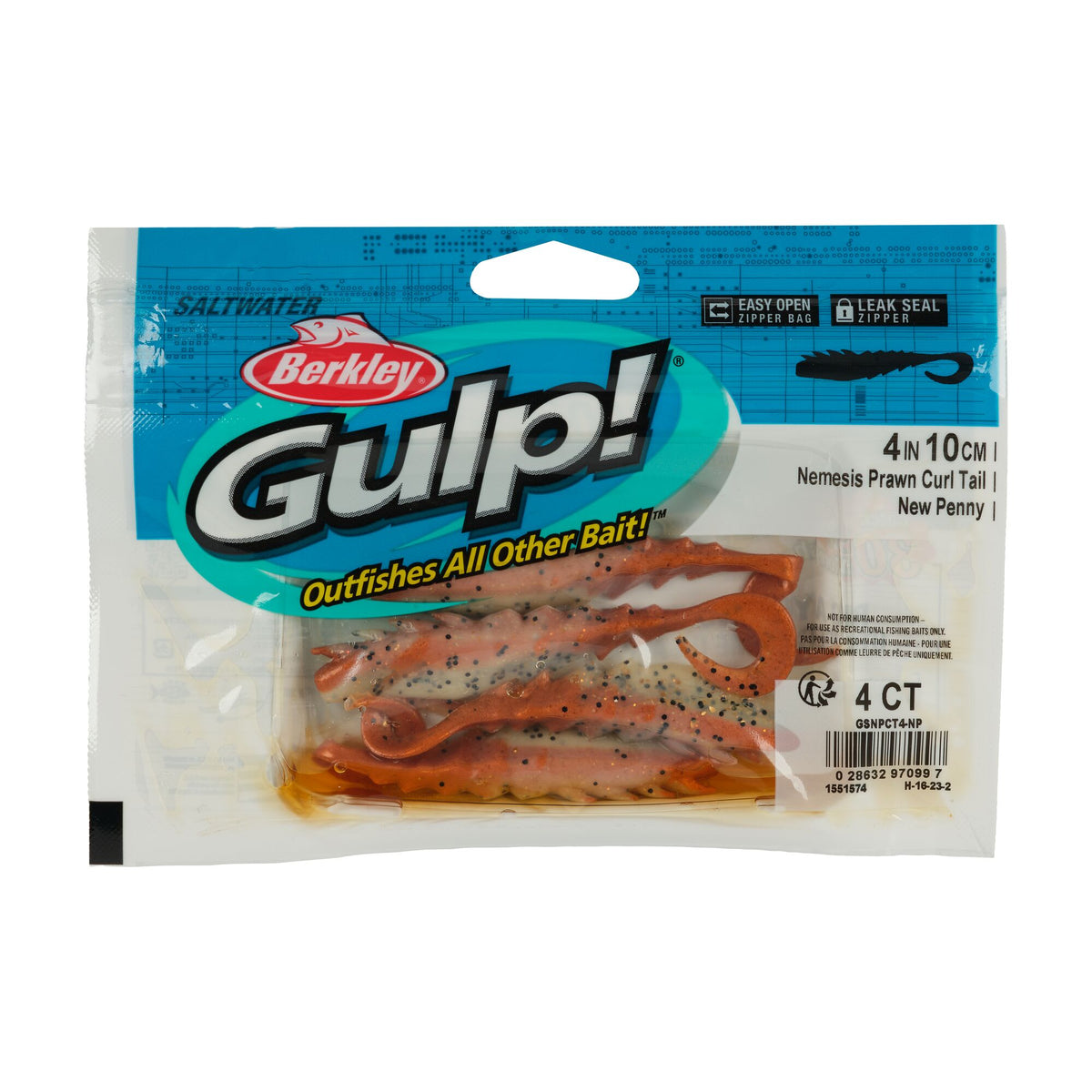 Berkley Gulp!® Saltwater Nemesis Prawn Curl Tail